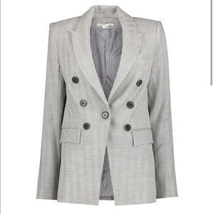 Veronica Beard Gaya Dickey Jacket Blazer Womens 6 Grey